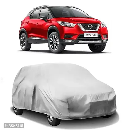 Autoretail Car Cover For Nissan Kicks Without Mirror Pockets Silver-thumb0