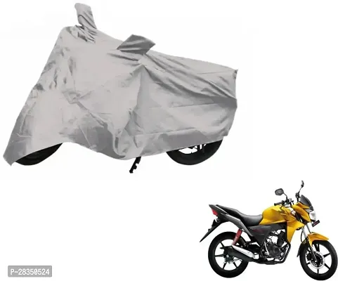 Akshita Enterprises Two Wheeler Cover For Honda Cb Twister, Silver-thumb0