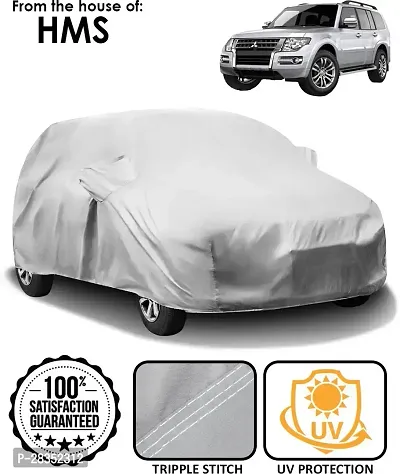 Designer Car Cover With Mirror Pockets For Mitsubishi Pajero-thumb0