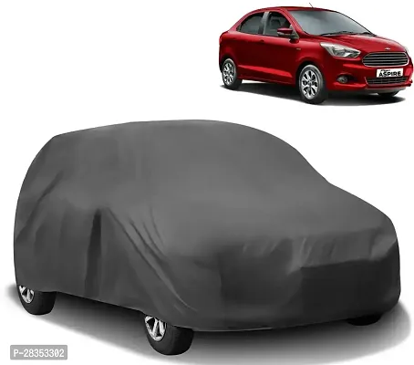 Stylish Car Cover For Ford Figo Aspire - Without Mirror Pockets - Grey-thumb0