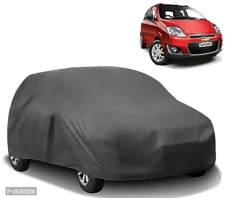 Stylish Car Cover For Chevrolet Spark - Without Mirror Pockets - Grey