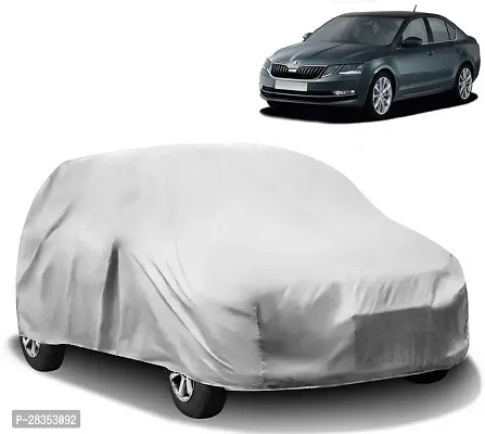 Autoretail Car Cover For Skoda Octavia Without Mirror Pockets Silver-thumb0