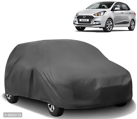 Designer Car Cover For Hyundai Xcent Without Mirror Pockets Grey-thumb0