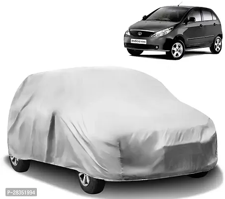 Classic Car Cover For Tata Indica Vista ,Without Mirror Pockets ,Silver-thumb0