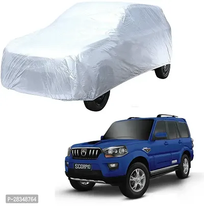 Autoretail Car Cover For Mahindra Scorpio Without Mirror Pockets Silver