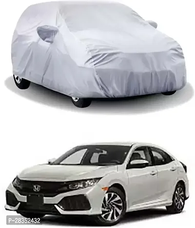 Stylish Car Cover For Honda Universal For Car - Silver-thumb0