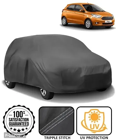 Designer Car Cover For Ford Figo Without Mirror Pockets Grey-thumb0