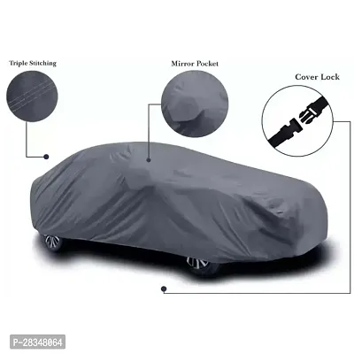 Classic Car Cover For Hyundai I-10 Grand Nios Uv Protection Grey-thumb3