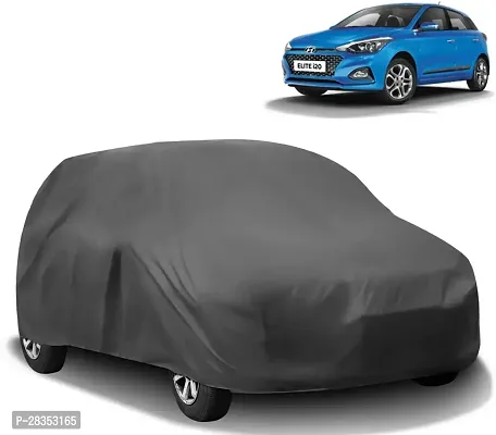 Designer Car Cover For Hyundai Elite I20 Without Mirror Pockets Grey-thumb0