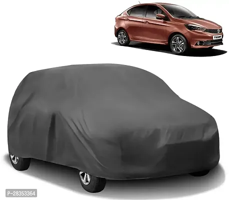 Stylish Car Cover For Tata Tigor - Without Mirror Pockets - Grey