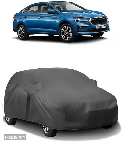 Classic Car Cover For Skoda Slavia ,With Mirror Pockets ,Grey