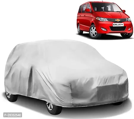 Stylish Car Cover For Chevrolet Enjoy Without Mirror Pockets Silver