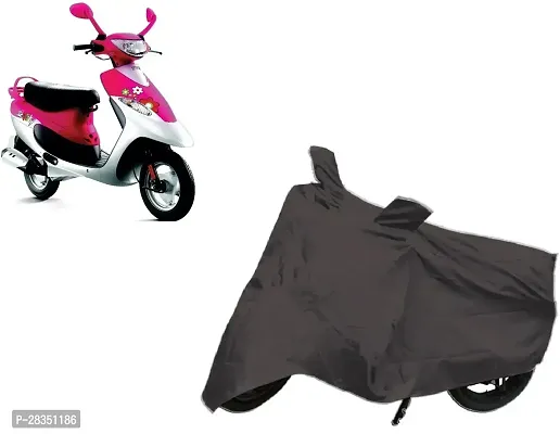 Water Repellent Two Wheeler Bike Cover For Tvs Scooty Pep+ Grey-thumb0