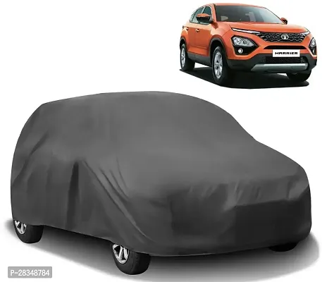 Autoretail Car Cover For Tata Harrier Without Mirror Pockets Grey-thumb0