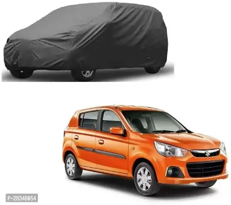 Classic Heat Resistant  Waterproof Residenet Car Cover Compatible With Maruti Alto_K-10 Without Mirror Pocket Grey