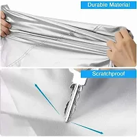 Premium Silver Matty Triple Stitched Car Body Cover With Mirrorout Pocket For Maruti Car 800-thumb1