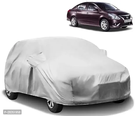 Classic Car Cover For Nissan Sunny ,With Mirror Pockets ,Silver-thumb0