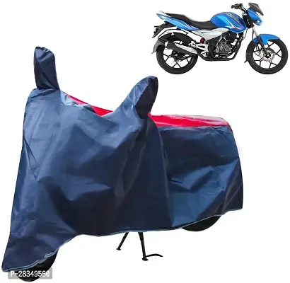 Designer Two Wheeler Cover For Bajaj-Discover, Red, Blue