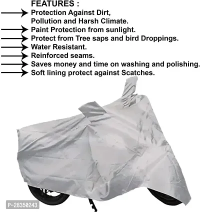 Designer Two Wheeler Cover For Honda Cb Twister, Silver-thumb4