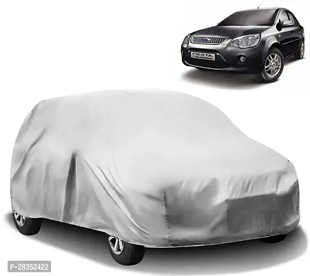 Stylish Car Cover For Ford Fiesta - Without Mirror Pockets - Silver-thumb0