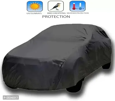 Car Cover For Maruti Suzuki 800 Dust Proof - Water Resistant Car Body Cover Grey Without Mirror-thumb0