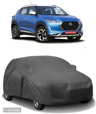 Stylish Car Cover For Nissan Magnite With Mirror Pockets Grey-thumb0