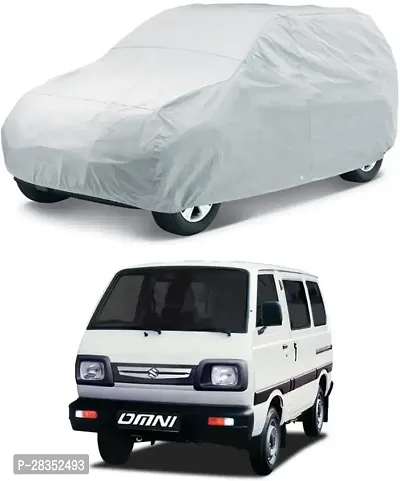 Stylish Car Cover For Maruti Suzuki Omni - Without Mirror Pockets - Silver, For 2014, 2015, 2016, 2017 Models-thumb0