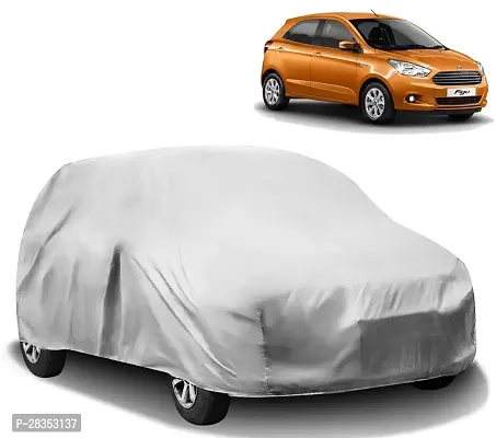 Designer Car Cover For Ford Figo Without Mirror Pockets Silver