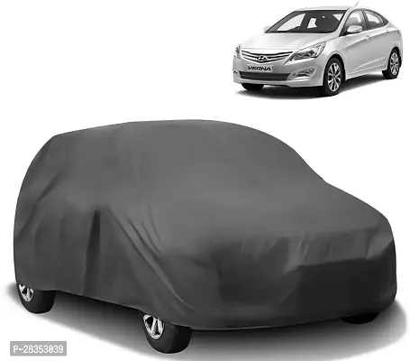 Autoretail Car Cover For Hyundai Fluidic Verna Without Mirror Pockets Grey