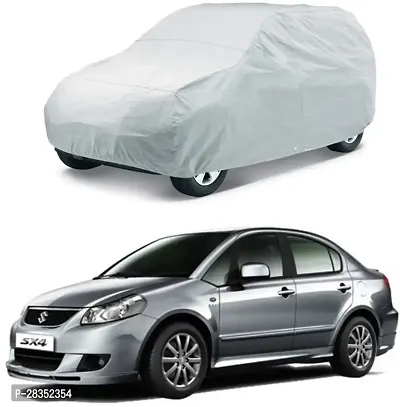 Designer Car Cover Without Mirror Pockets For Maruti Suzuki Sx4-Silver