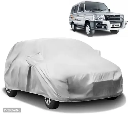 Classic Car Cover For Toyota Qualis ,With Mirror Pockets ,Silver