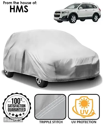 Autoretail Car Cover For Chevrolet Captiva Without Mirror Pockets Silver