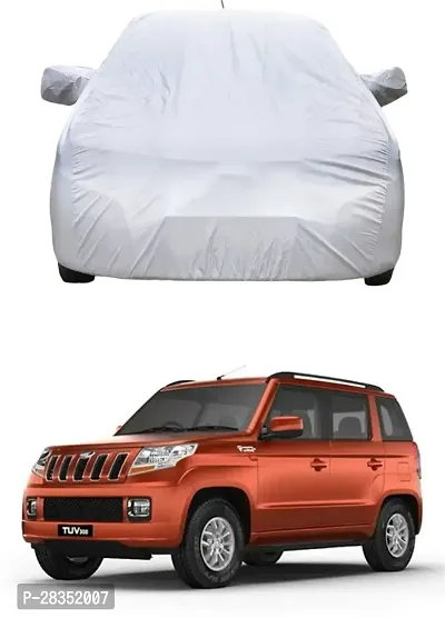 Classic Car Cover For Mahindra Tuv300 ,With Mirror Pockets ,Silver