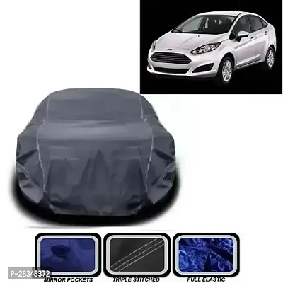 Uv Protection Car Body Cover For Ford Fiesta Without Mirror Pocket Grey-thumb0