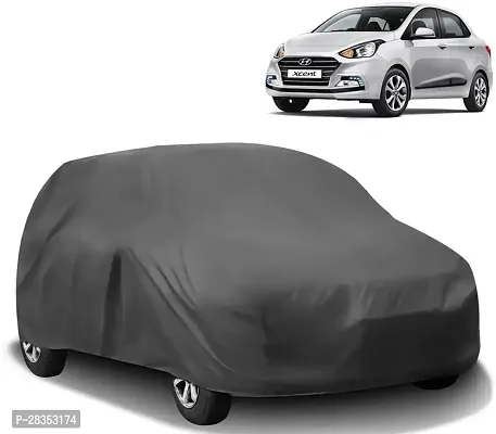 Designer Car Cover For Hyundai Xcent Without Mirror Pockets Grey