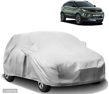 Autoretail Car Cover For Tata Nexon With Mirror Pockets Silver-thumb0