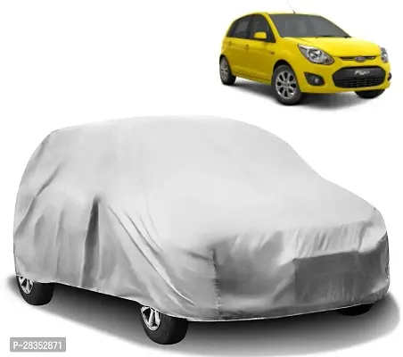 Designer Car Cover For Ford Figo Without Mirror Pockets Silver-thumb0