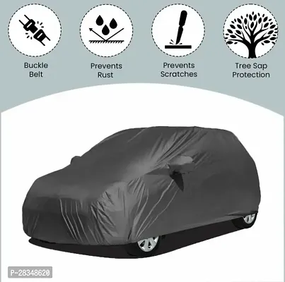 Autoretail Car Cover For Maruti Suzuki Baleno Without Mirror Pockets Grey-thumb4