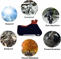 Designer Two Wheeler Cover For Hero Cd Dawn, Blue, Red-thumb1