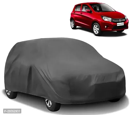 Designer Car Cover For Maruti Celerio Without Mirror Pockets Grey