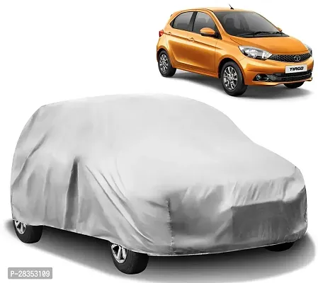 Autoretail Car Cover For Tata Tiago Without Mirror Pockets Silver