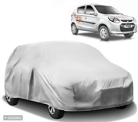 Autoretail Car Cover For Maruti Alto 800 Without Mirror Pockets Silver-thumb0