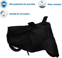 Water-Resistant Two Wheeler Bike Cover For Tvs Victor New Black-thumb2