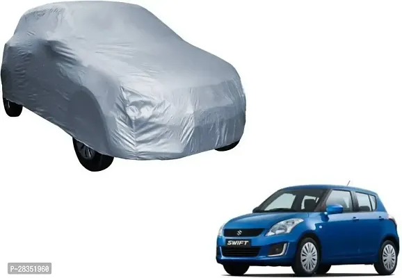 Classic Car Cover For Maruti Suzuki Swift ,Without Mirror Pockets ,Silver