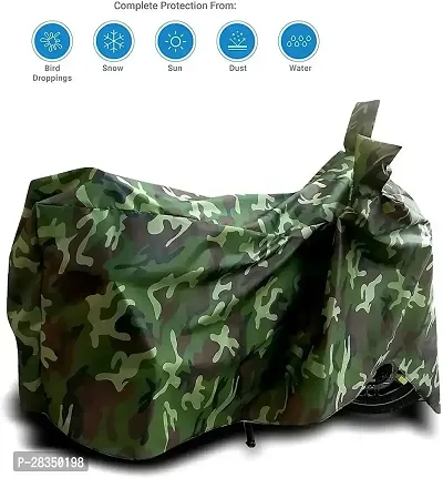 Waterproof Two Wheeler Cover For Hero Splendor Plus, Green-thumb2