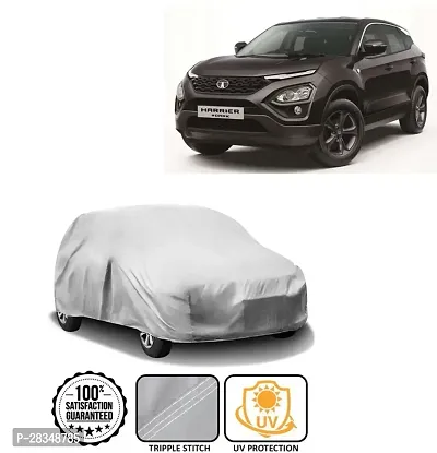 Autoretail Car Cover For Tata Harrier Without Mirror Pockets Silver-thumb0