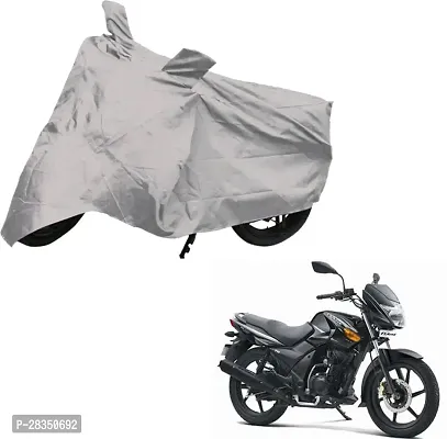 Deeshika Two Wheeler Cover For Tvs Flame, Silver