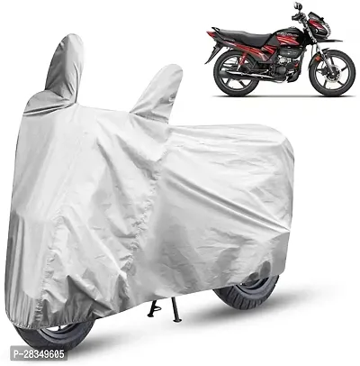 Designer Two Wheeler Cover For Hero-Passion Pro Tr, Silver-thumb0