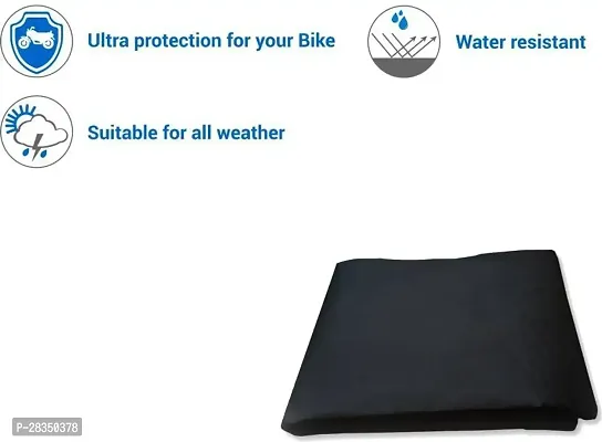 Designer Two Wheeler Cover For Suzuki Black-thumb2