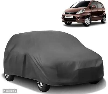 Stylish Car Cover For Maruti Zen Estilo - Without Mirror Pockets - Grey